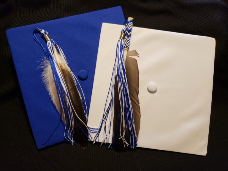 graduation caps with feasther